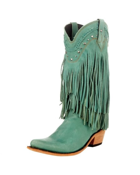 Vegas Fringe Boots-Shoes-Liberty Black-6-Turquesa-Inspired Wings Fashion