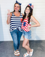 American Flag Bow Tank-Top-Heimish-Small-Navy-Inspired Wings Fashion