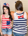 American Flag Bow Tank-Top-Heimish-Small-Navy-Inspired Wings Fashion
