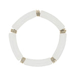 Acrylic Bamboo Stretch Bracelet-Bracelets-What's Hot Jewelry-White-Inspired Wings Fashion
