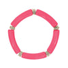 Acrylic Bamboo Stretch Bracelet-Bracelets-What's Hot Jewelry-Hot Pink-Inspired Wings Fashion