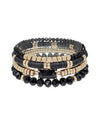 Crystal, Clay, Gold Bracelet-Bracelets-What's Hot Jewelry-Black-Inspired Wings Fashion