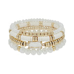 Crystal, Clay, Gold Bracelet-Bracelets-What's Hot Jewelry-White-Inspired Wings Fashion