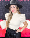 Bodysuit with Puff Sleeves-Tops-Pretty Follies-Small-Black-Inspired Wings Fashion