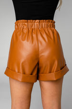 Peyton Leather Shorts-Shorts-BuddyLove-Extra Small-Mocha-Inspired Wings Fashion