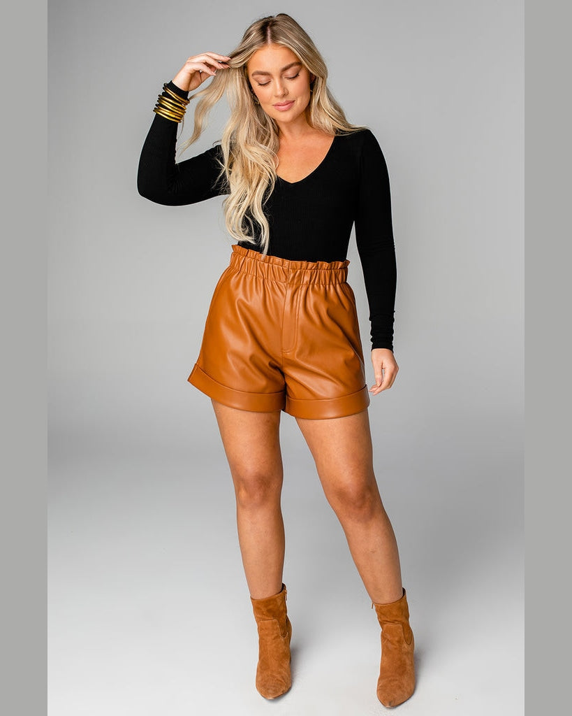 Payton Pleather Shorts