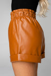 Peyton Leather Shorts-Shorts-BuddyLove-Extra Small-Mocha-Inspired Wings Fashion