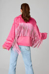 Skylar Fringe Faux Fur Jacket-Coats & Jackets-BuddyLove-Small-Hot Pink-Inspired Wings Fashion