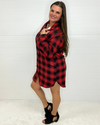 Checker Button Down Shirt-Tops-Vine & Love-S-Black-Inspired Wings Fashion