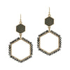 Hexagon Crystal Earrings-Earrings-What's Hot Jewelry-Grey-Inspired Wings Fashion