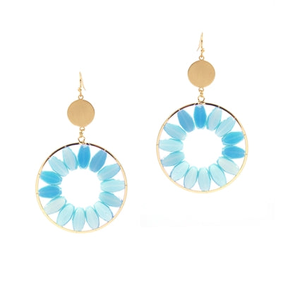 Multi-Colored Circle Earrings-Earrings-What's Hot Jewelry-Light Blue-Inspired Wings Fashion
