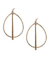 Gold Teardrop Bar Earrings-Inspired Wings Fashion-Gold-Inspired Wings Fashion