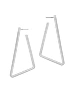 Silver Geometric Triangle Earrings-Earrings-What's Hot Jewelry-Inspired Wings Fashion