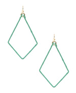 Open Diamond Earrings-Earrings-What's Hot Jewelry-Mint-Inspired Wings Fashion