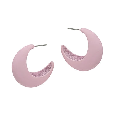 Geometric Hoop Earrings-Earrings-What's Hot Jewelry-Pink-Inspired Wings Fashion