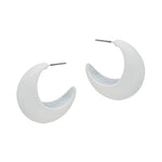 Geometric Hoop Earrings-Earrings-What's Hot Jewelry-White-Inspired Wings Fashion