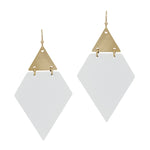 Geometric Triangle Earrings-Earrings-What's Hot Jewelry-White-Inspired Wings Fashion
