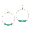Acrylic and Gold Hoop Earrings-Earrings-What's Hot Jewelry-Teal-Inspired Wings Fashion