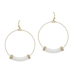 Acrylic and Gold Hoop Earrings-Earrings-What's Hot Jewelry-White-Inspired Wings Fashion
