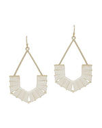 V Shape Threaded Earrings-Earrings-What's Hot Jewelry-White-Inspired Wings Fashion