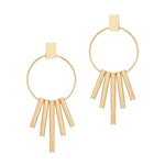 Geometric Hoop Earrings-Earrings-What's Hot Jewelry-Gold-Inspired Wings Fashion