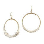 Layered Beaded Hoop Earrings-Earrings-What's Hot Jewelry-White-Inspired Wings Fashion