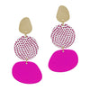 Three Drop Earrings-Earrings-What's Hot Jewelry-Hot Pink-Inspired Wings Fashion