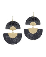 Half Moon Acrylic Earrings-Earrings-What's Hot Jewelry-Black-Inspired Wings Fashion
