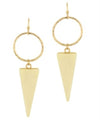 Triangle Gold Circle Earrings-Earrings-What's Hot Jewelry-Ivory-Inspired Wings Fashion