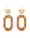 Gold Oval Flex Earrings-Apparel & Accessories-What's Hot Jewelry-Brown-Inspired Wings Fashion