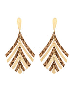 Cheetah and Gold Earrings-Earrings-What's Hot Jewelry-Brown-Inspired Wings Fashion