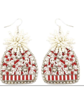 Snow Hat Seed Bead Earrings-Earrings-What's Hot Jewelry-Inspired Wings Fashion