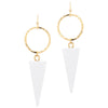 Gold Hoop Triangle Earrings-Earrings-What's Hot Jewelry-White-Inspired Wings Fashion