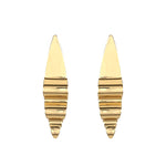 Long Oval Gold Earrings-Apparel & Accessories-Fouray Fashion-Gold-Inspired Wings Fashion