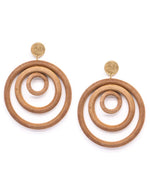 Wood Spiral Earrings-Apparel & Accessories-Fouray Fashion-Brown-Inspired Wings Fashion