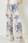 Flowy Watercolor Abstract Pants-Pants-Entro-Small-Grey Natural-Inspired Wings Fashion