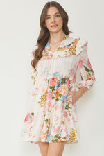 Spring Floral Dress-Dresses-Entro-Small-Pink Combo-Inspired Wings Fashion