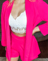Fold Over Collar Blazer-Jacket-Jodifl-Medium-Hot Pink-Inspired Wings Fashion