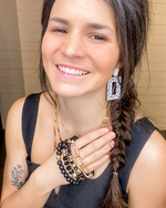 Gold Chain Stretch Bracelets-Bracelets-What's Hot Jewelry-Black-Inspired Wings Fashion