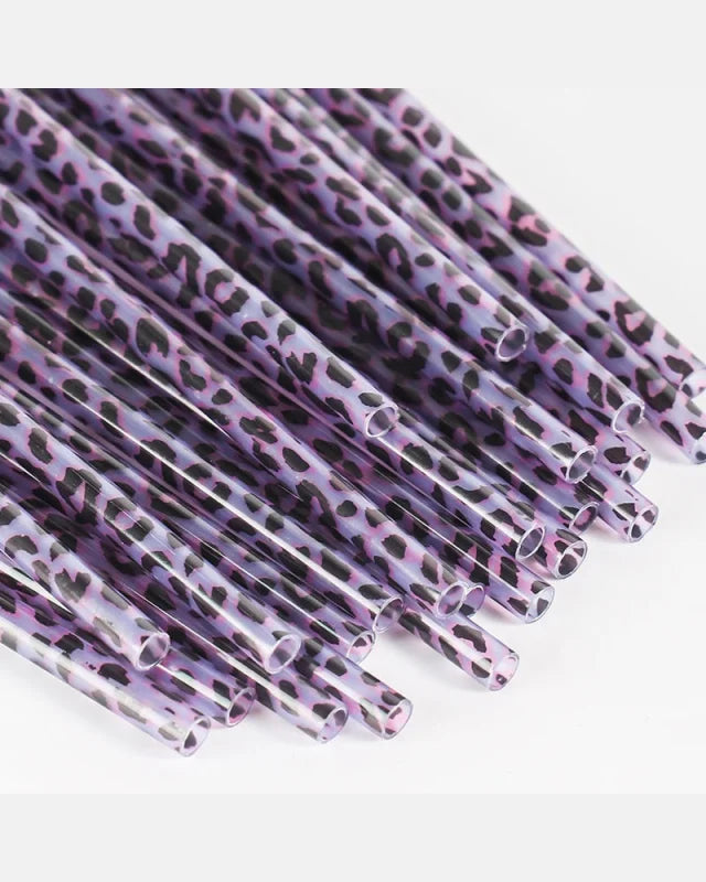Reusable Straws-Bizzy Izzy Boutique-Clear Cheetah-Inspired Wings Fashion