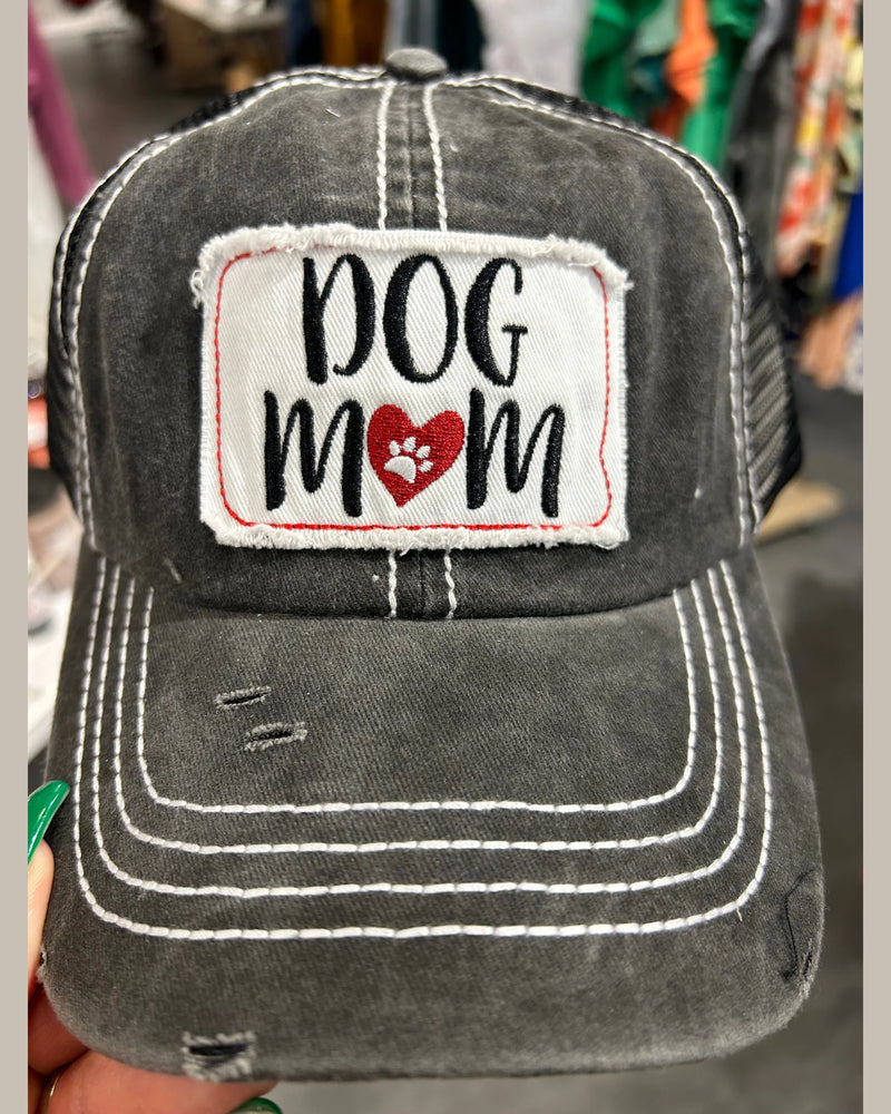 Dog Mom Cap-Hats-Suzy Q USA-Charcoal-Inspired Wings Fashion