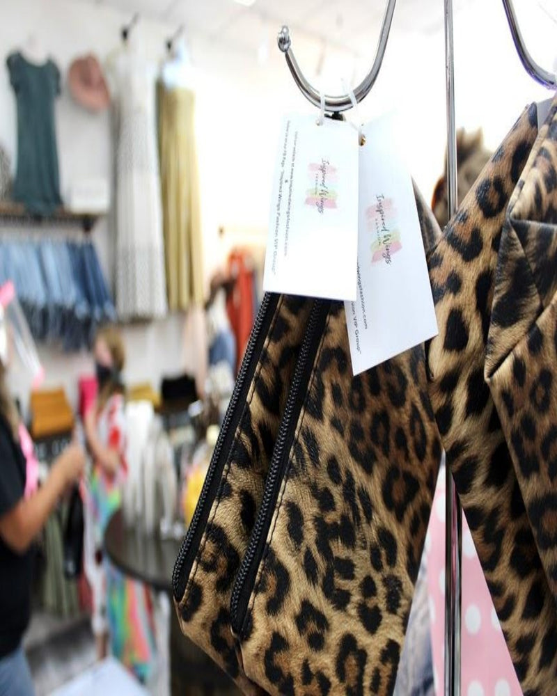 Leopard Makeup Cases Pouch-Bag and Purses-Julia Rose Wholesale-Inspired Wings Fashion