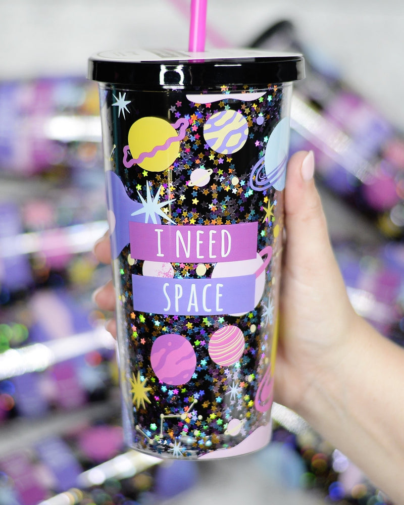 I Need Space Glitter Tumbler, Inspired Wings Fashion