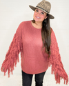 Knit Fringe Sleeve Pullover-Tops-Jodifl-Small-Mauve-Inspired Wings Fashion