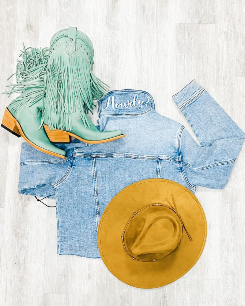Howdy Denim Jacket-Jacket-Judy Blue-Small-Medium Wash-Inspired Wings Fashion