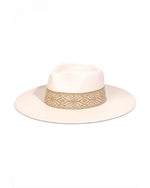 Tribal Pattern Ribbon Strap Fedora Hat-Hats-Fame Accessories-Ivory-Inspired Wings Fashion