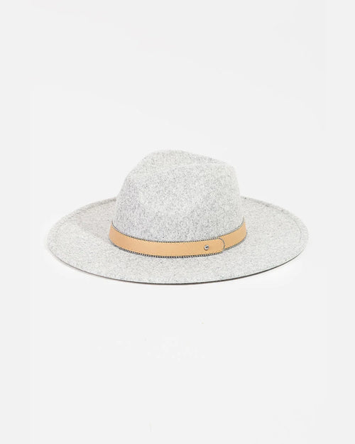 Faux Leather Strap Fedora Hat-Hats-Fame Accessories-Grey-Inspired Wings Fashion