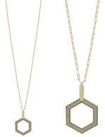 Open Hexagon Necklace-Necklaces-What's Hot Jewelry-Light Grey-Inspired Wings Fashion