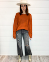 Open Back Oversized Sweater-Sweaters-Main Strip-Small-Hunter Green-Inspired Wings Fashion