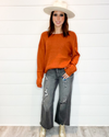 Open Back Oversized Sweater-Sweaters-Main Strip-Small-Rust-Inspired Wings Fashion